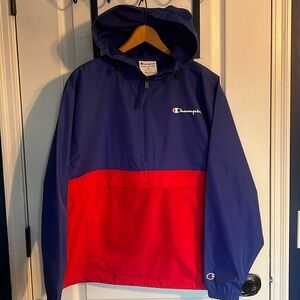 Champion Men's Blue/Red windbreaker jacket size Medium. New without tags